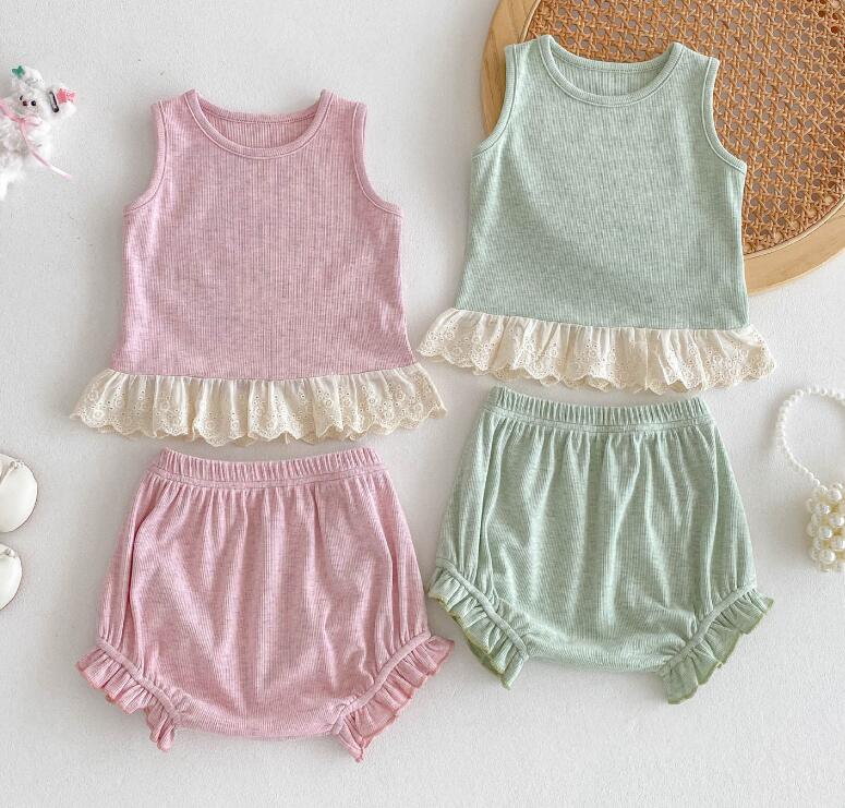 2025夏新品★子供服　セットアップ★66cm〜100cm 2色