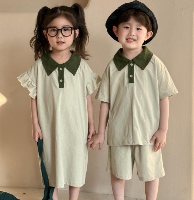 「2025」子供服★セットアップ★ワンピース★韓国風子供服★2色80cm〜150cm