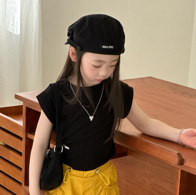 「2025」子供服★トップス★袖なしシャツ★韓国風子供服★2色90cm〜150cm