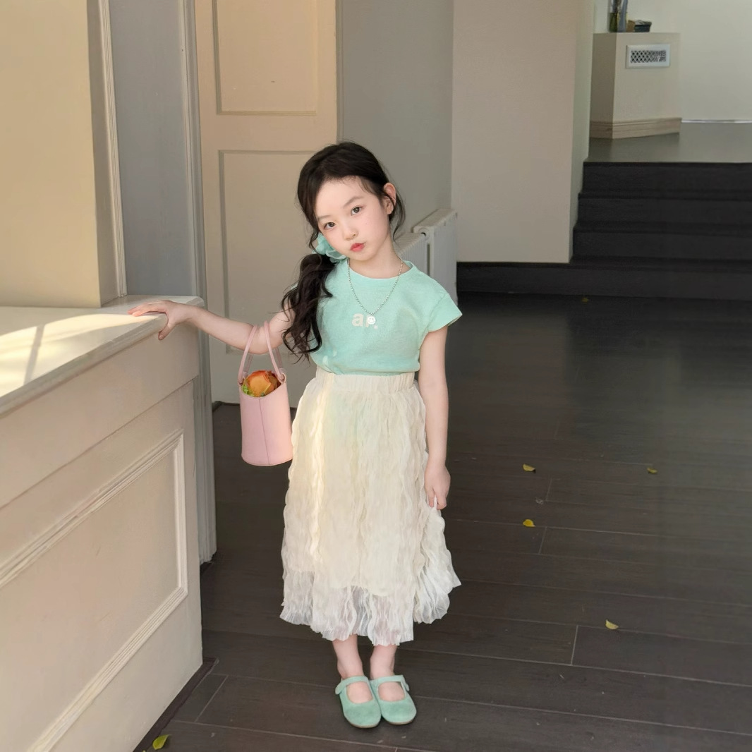 2025★夏新作★韓国風子供服★トップス★スカート★90cm〜140cm 2色