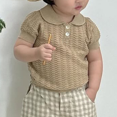 2025★夏新作★韓国風子供服★トップス★66cm〜90cm 2色