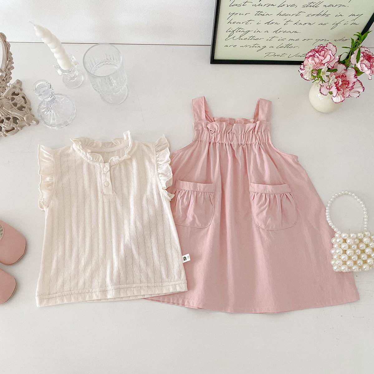 「2025」子供服★トップス+ワンピース★セットアップ★韓国風子供服★73cm〜100cm