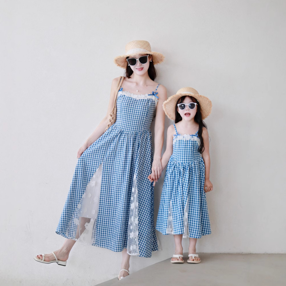 2025新品★子供服&親子服　ワンピース★90cm〜大人着用M