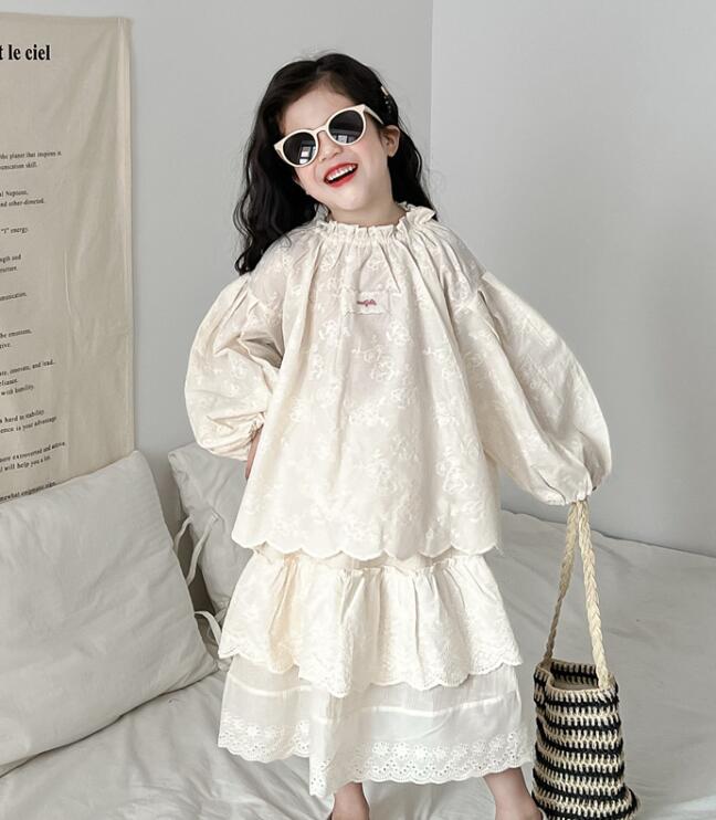 「2025」子供服★トップス★長袖シャツ★スカート★韓国風子供服★2色90cm〜140cm