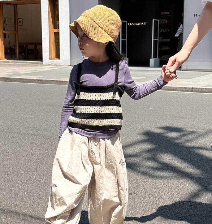 2025秋新品ZXR★子供服　ニットベスト　セーター★S~L