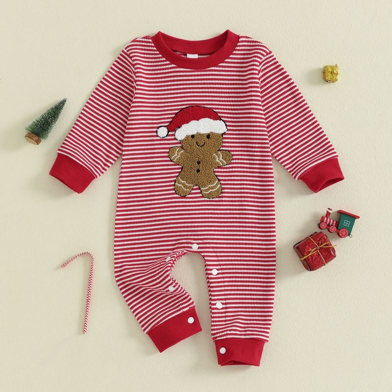 2025新入荷★ベビー服　クリスマス連体服　ロンパース★0-3M(60)〜12-18M(90)