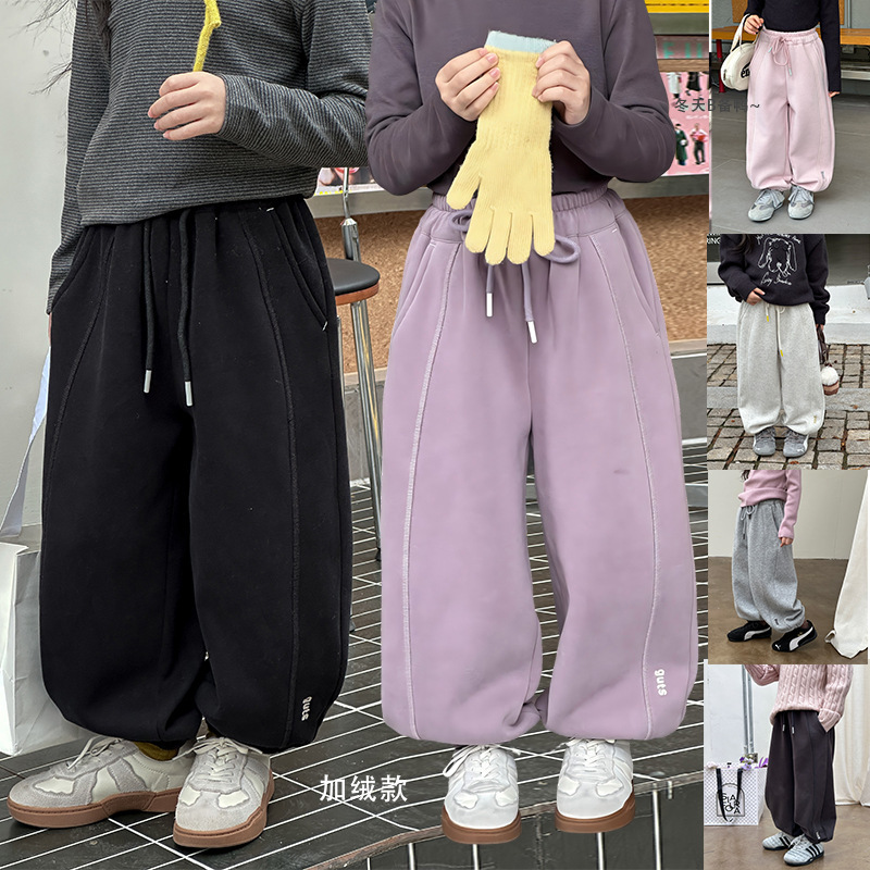 2025冬新品A★子供服　ズボン　裏起毛★90cm〜170cm 6色