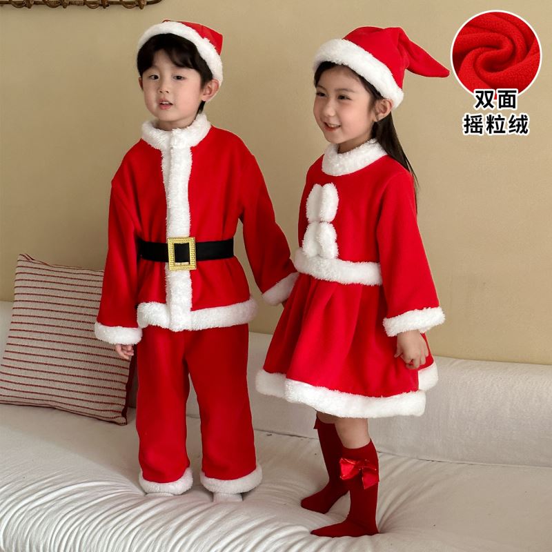 2025冬新品QMM★子供服　クリスマス服　ワンピース&上下セット★