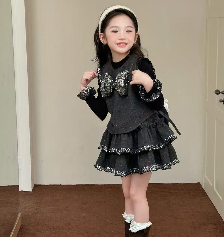 2025冬新品SC★子供服　3点セットアップ★7/90-95cm〜17/130-140cm