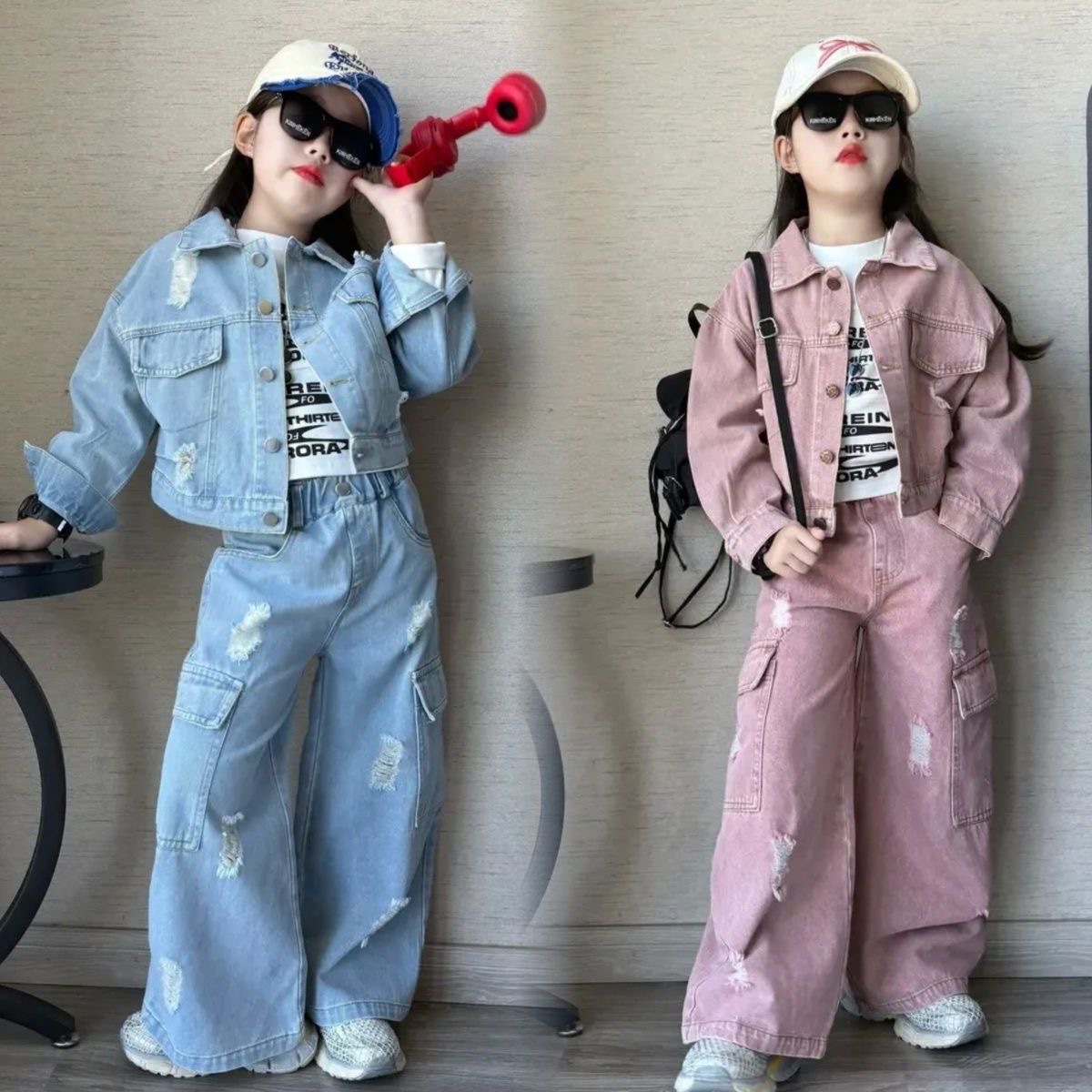 2025新品★子供服　コート+ズボン　セットアップ★120〜170 2色