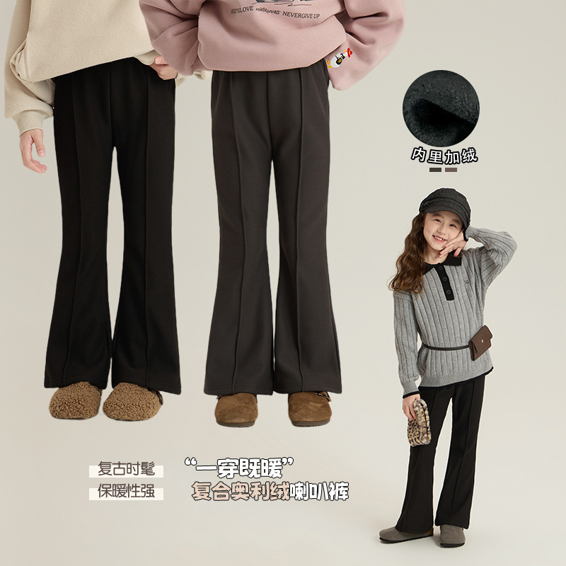 2026新入荷A★子供服　ズボン　裏起毛★90cm〜170cm 2色