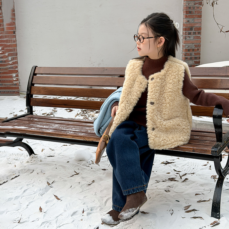 2026年新A★子供服 　ボアベストコート★90cm〜170cm