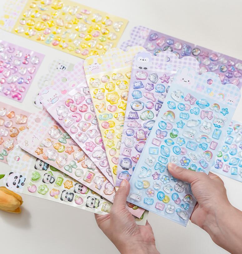 子供お褒めシール★実心立体エンボス★防水ステッカー ★DIY デコレーション用