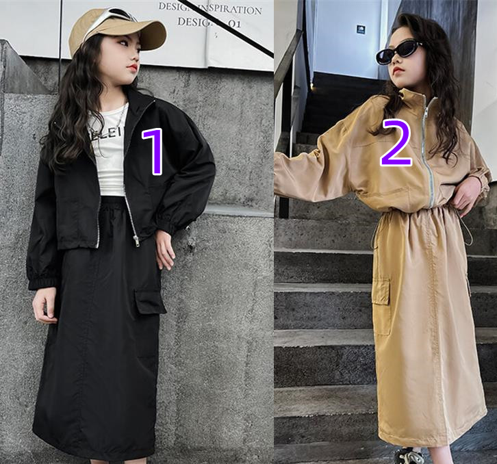 「2026」子供服★カーディガン+スカート★セットアップ★韓国風子供服★2色120cm〜170cm