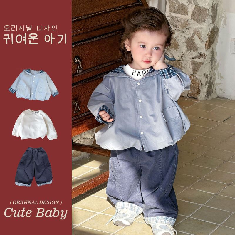 2026★春秋新作★韓国風ベビー服★トップス★ズボン★73CM〜100cm 3色