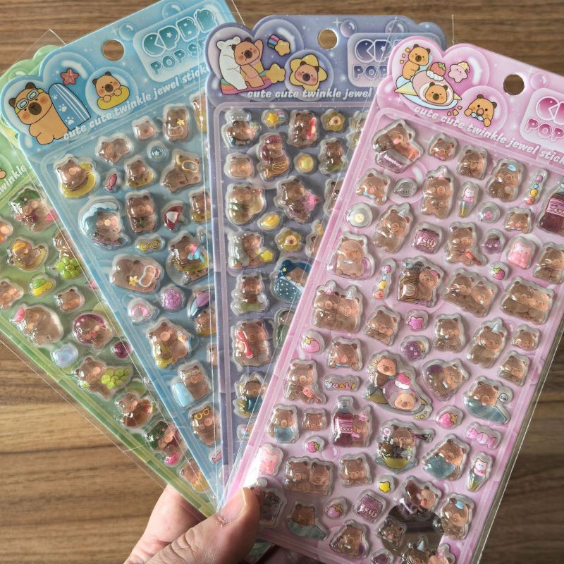 DIY手作り ステッカー★粘着シール★3D★手帳素材