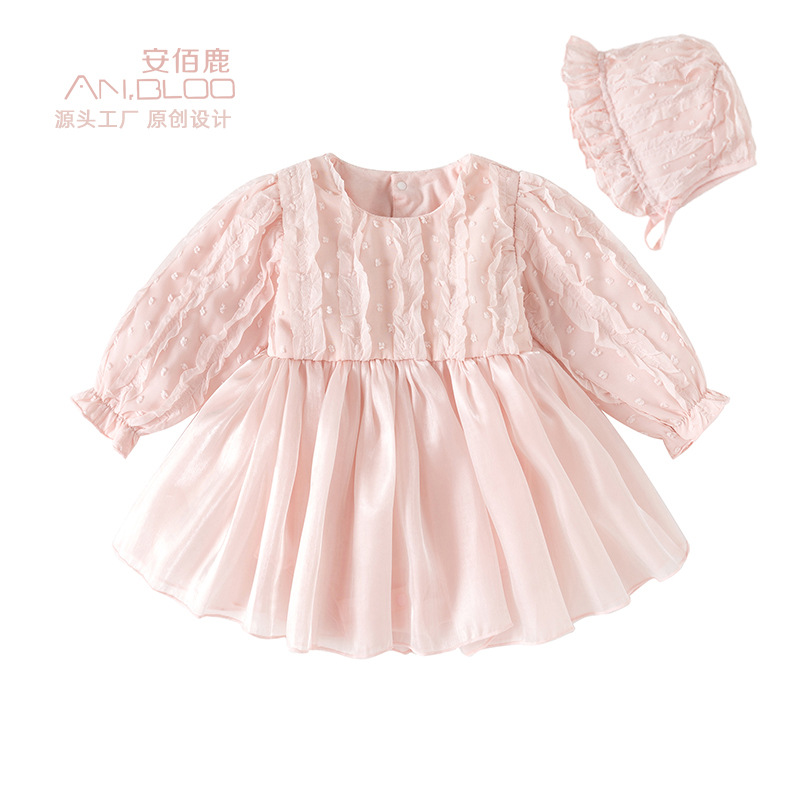 「2026」子供服★ロンパース+帽子★長袖★可愛い★韓国風子供服★2色66cm〜90cm