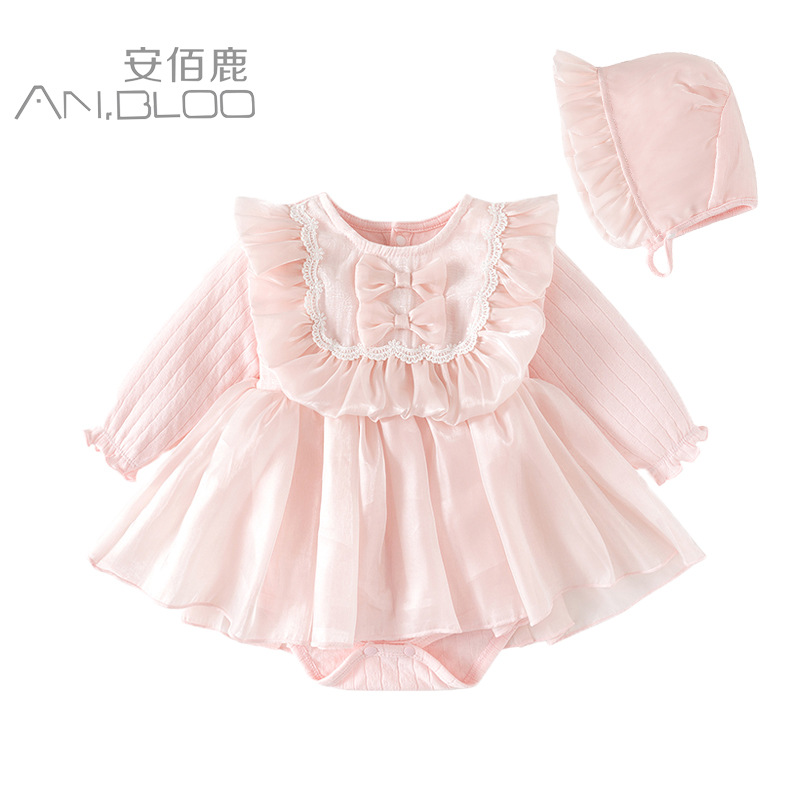 「2026」子供服★ロンパース+帽子★長袖★可愛い★韓国風子供服★2色66cm〜90cm