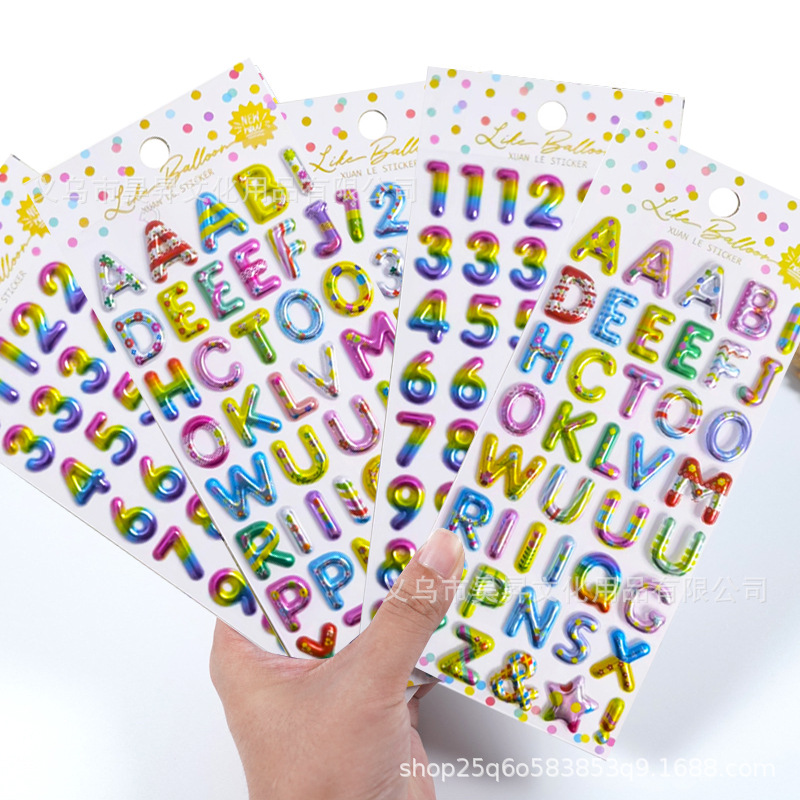 DIY手作り ステッカー★粘着シール★3D★手帳素材