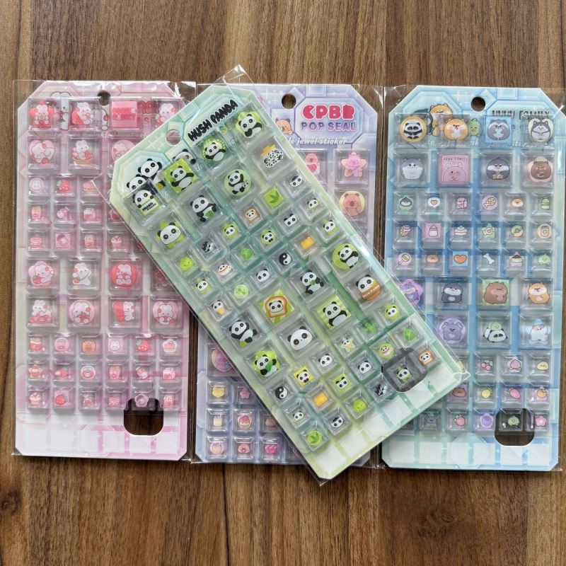 DIY手作り ステッカー★粘着シール★3D★手帳素材