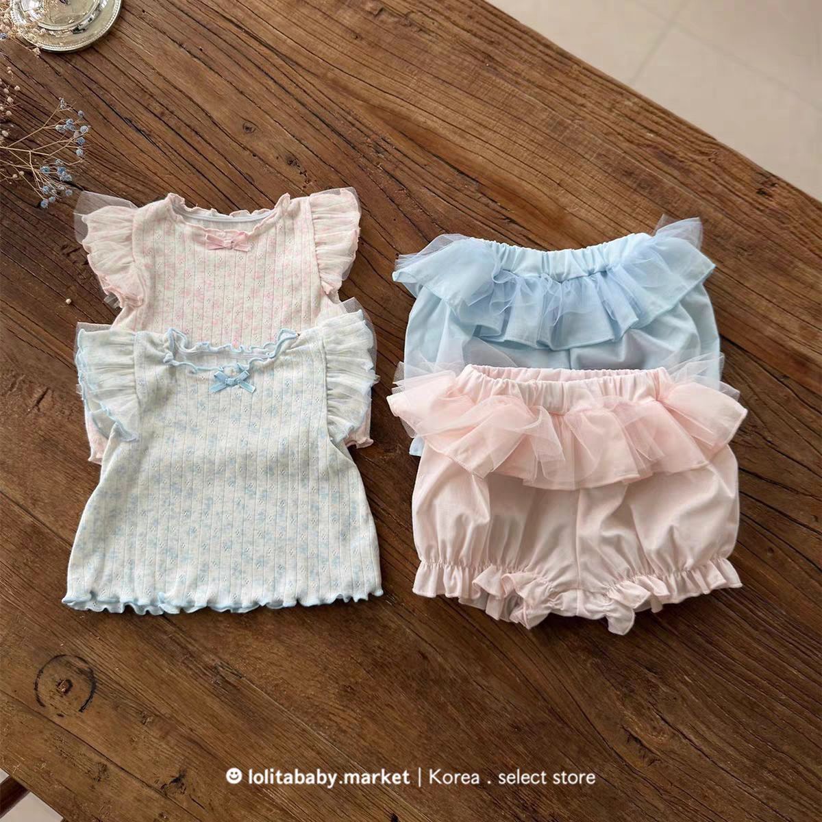 2026★夏新作★韓国風ベビー服★トップス+ズボン★73CM〜100cm 2色