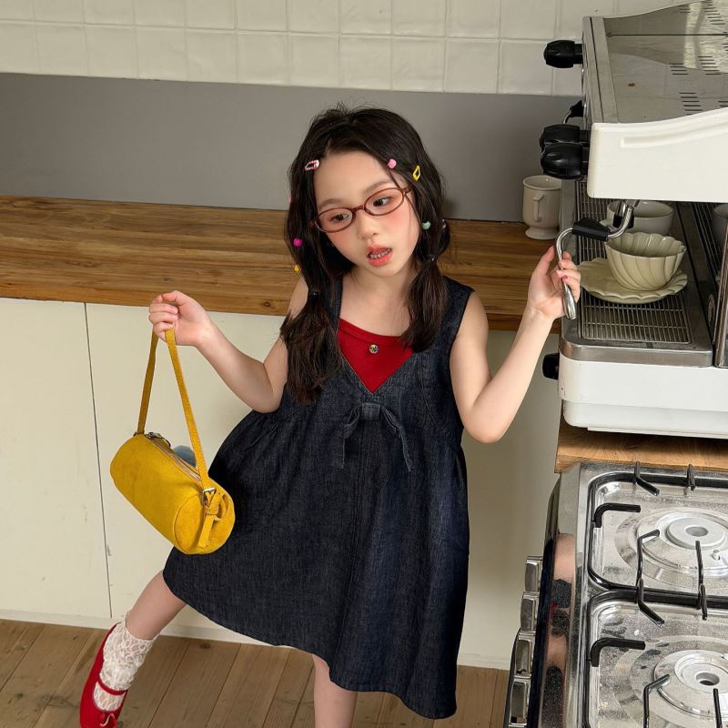 2026新品FG★子供服　ワンピース+ベスト　セットアップ★100cm〜160cm