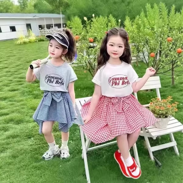 2026★夏新作★韓国風子供服★トップス+スカート★90cm〜150cm 2色