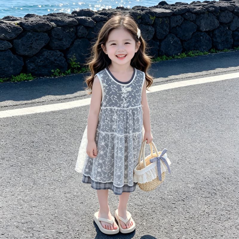 2026新品★子供服　ワンピース+レースブラウス★100cm〜150cm