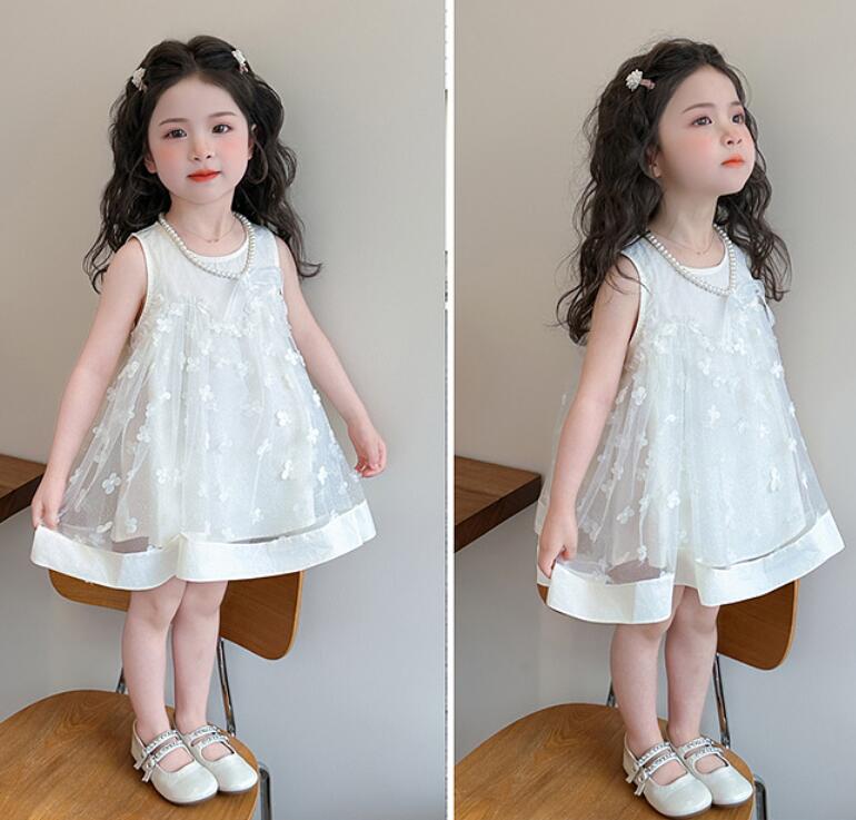 2026新品★子供服　ワンピース+ネックレス★90cm〜140cm 2色