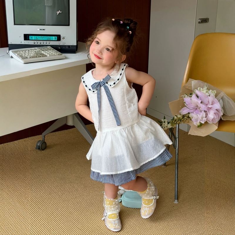 2026新品SC★子供服　パッチワークワンピース★5/90-100cm〜13/120-130cm