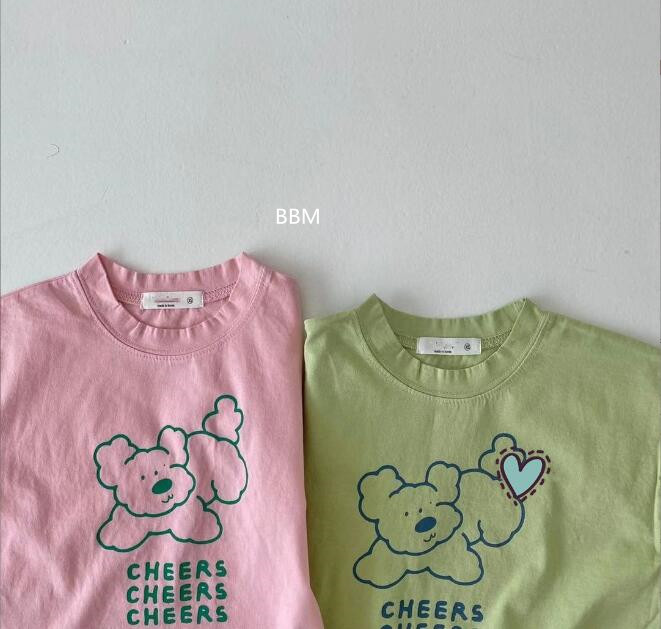 2022★春夏新作★韓国風ベビー服★トップス★半袖★Tシャツ★可愛い★2色66-90CM