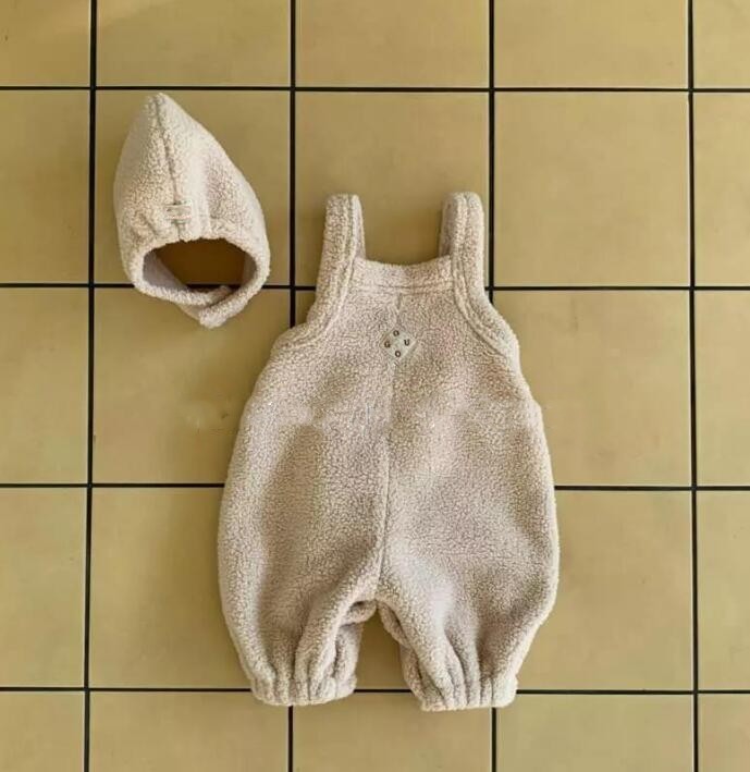 2022★秋冬新作★韓国風ベビー服★サロペット★厚手★裏起毛★3色66-90CM