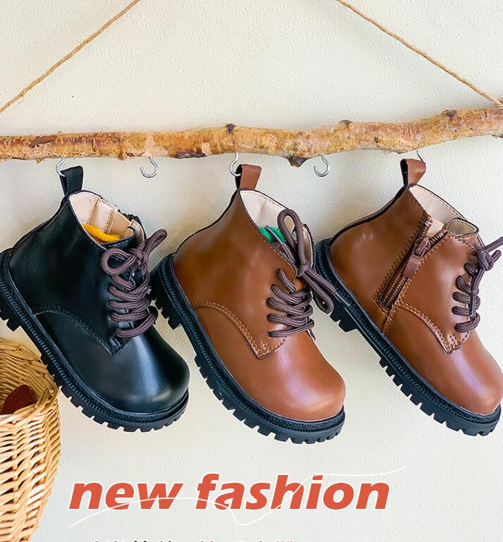 新作★キッズ★靴★子供靴★韓国風★キッズ女の子★ショートブーツ★2色★23-28#