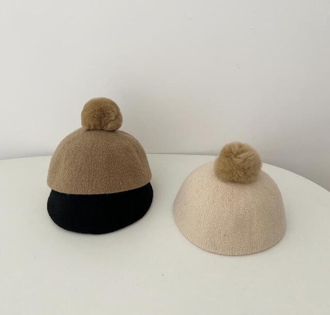 秋冬★子供用★帽子★キッズ帽子★防寒★暖かい★韓国風★男女兼用★無地★3色