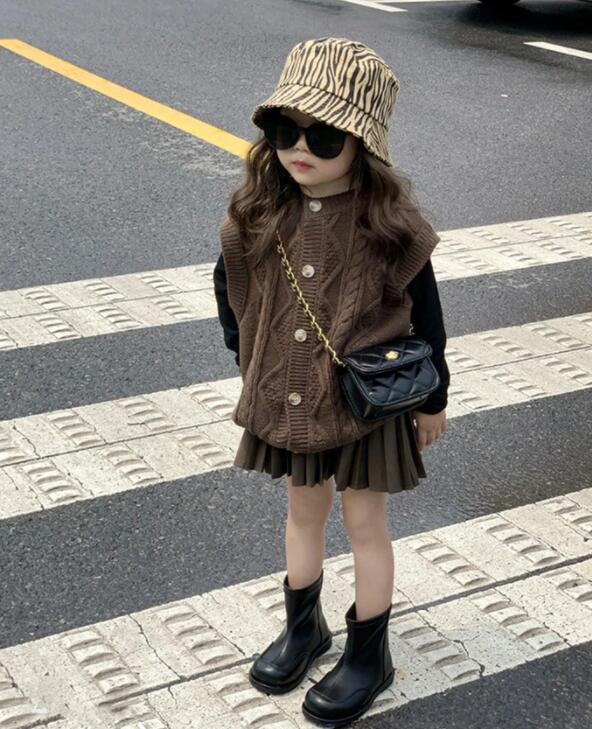 2023新品★子供服　ニットベスト&スカート分けて販売★90-140cm★