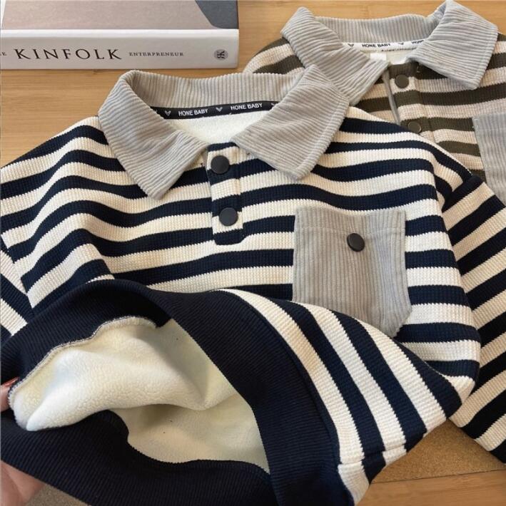 2023★秋冬新作★韓国風子供服★トップス★裏起毛★2色80-130CM