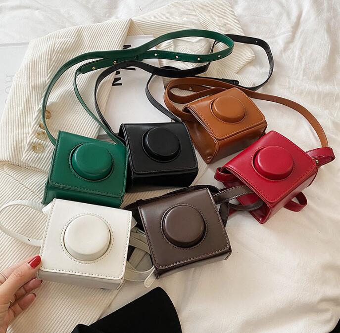 バッグ★子供用★ショルターバッグ★ミニバッグ★男女兼用★無地★カメラ造形★6色