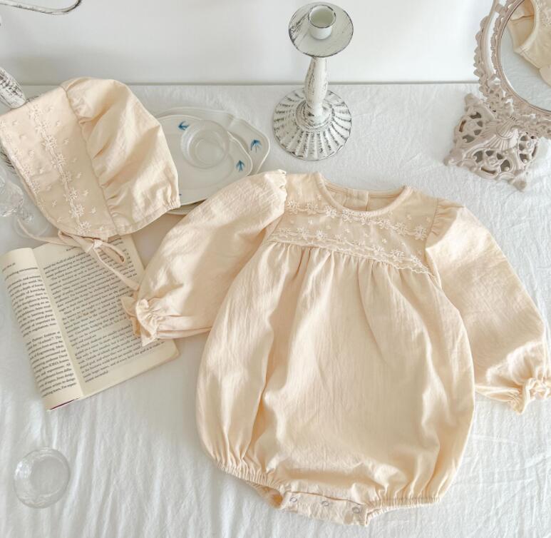 2023新入荷★子供服　ロンパース+帽子★66-100★