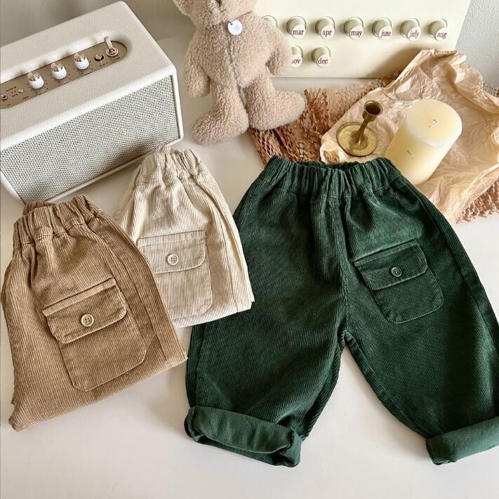 2023★春新作★韓国風子供服★ズボン★コーデュロイ★3色90-140CM