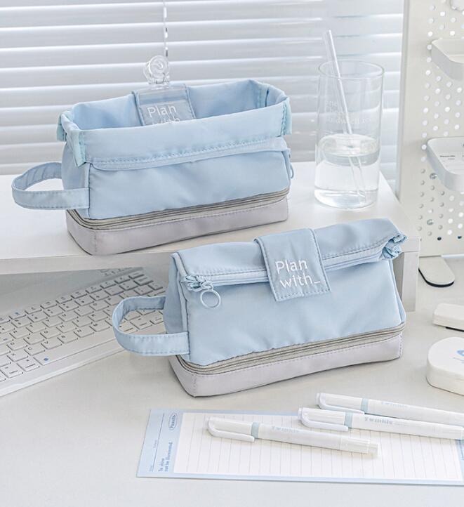 ★収納袋★大容量化粧袋　ペン袋　3色★