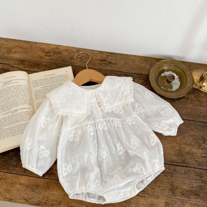 子供服★ロンパース+ヘアバンド★連体服★長袖★刺繍★ベビー★可愛い★66-90CM