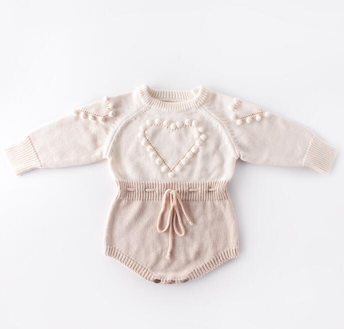 子供服★ロンパース★長袖★ニット★ベビー★韓国風子供服★2色★66-90CM