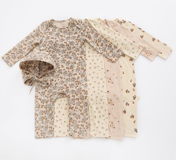 2023春新品★子供服　ロンパース&帽子　分けて販売　66-90cm★8色