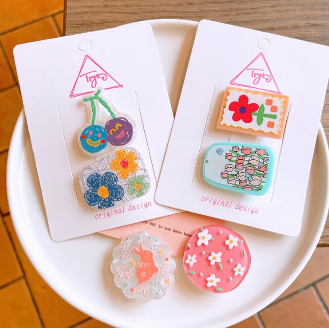 子供用★キッズ★髪飾り★まとめ髪用★ヘアアクセサリー★ヘアピン★2枚入り★多色