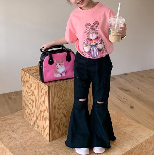 2023春新品★子供服　ボトムス　デニムズボン　90-140cm
