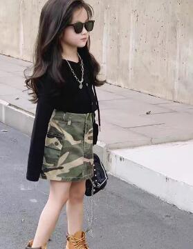 ★夏新作★キッズ用アパレル★ボトムス★スカート★迷彩柄★90-140