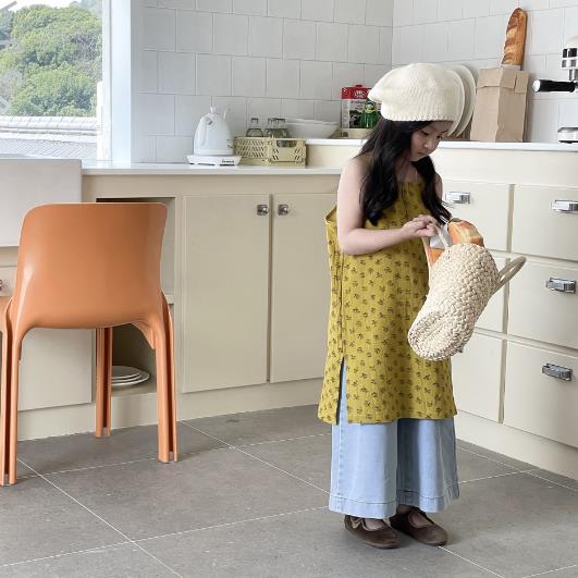 2023夏新品★子供服　吊りワンピース　90-140cm