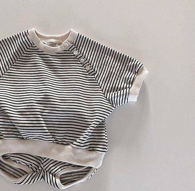子供服★トップス+パンツ★セットアップ★ベビー★韓国風子供服★ストライプ★66-90CM