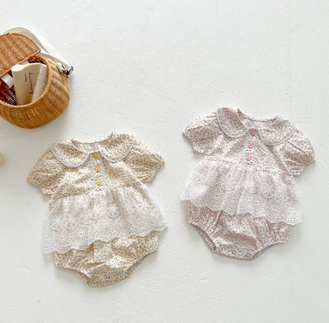 子供服★ロンパース★連体服★韓国風子供服★ベビー★花柄★2色★66-100CM