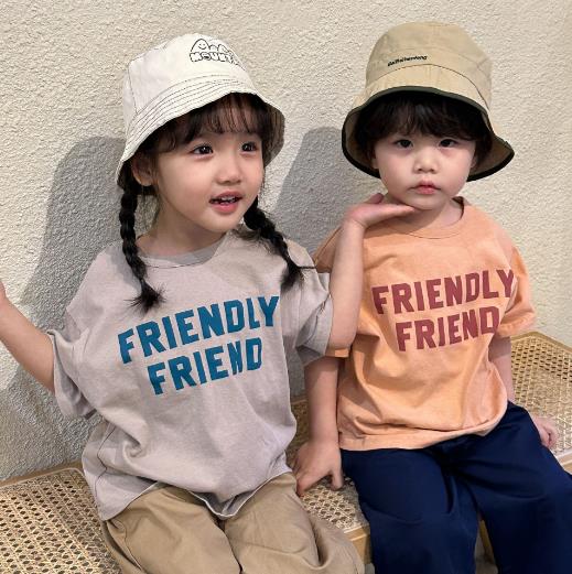 2023夏新品★子供服　トップス　半袖　80-150cm★2色